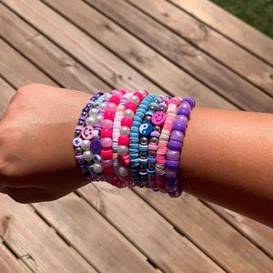 colorful preppy bracelet pack